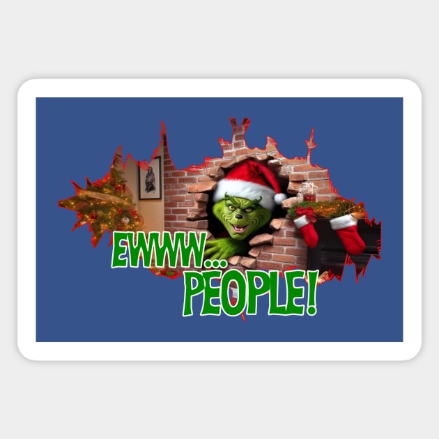 Ewww,  People! Sticker by Blackhearttees